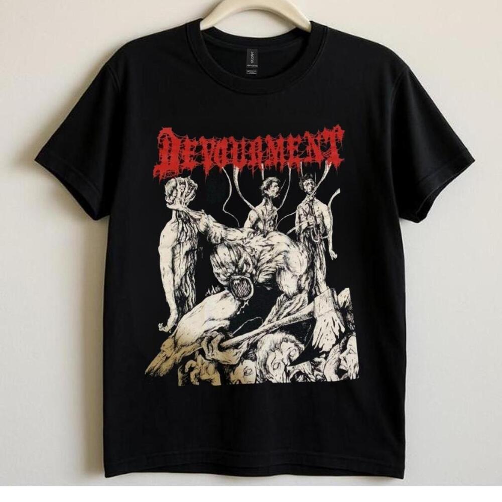 Black And Red Devourment Band Tee